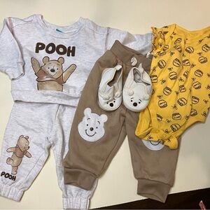 Dianey Winnie the Pooh Baby Clothes Bundle 3-9 months various sizes